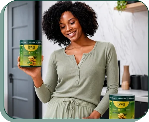 Cliente satisfeita com a Lyva